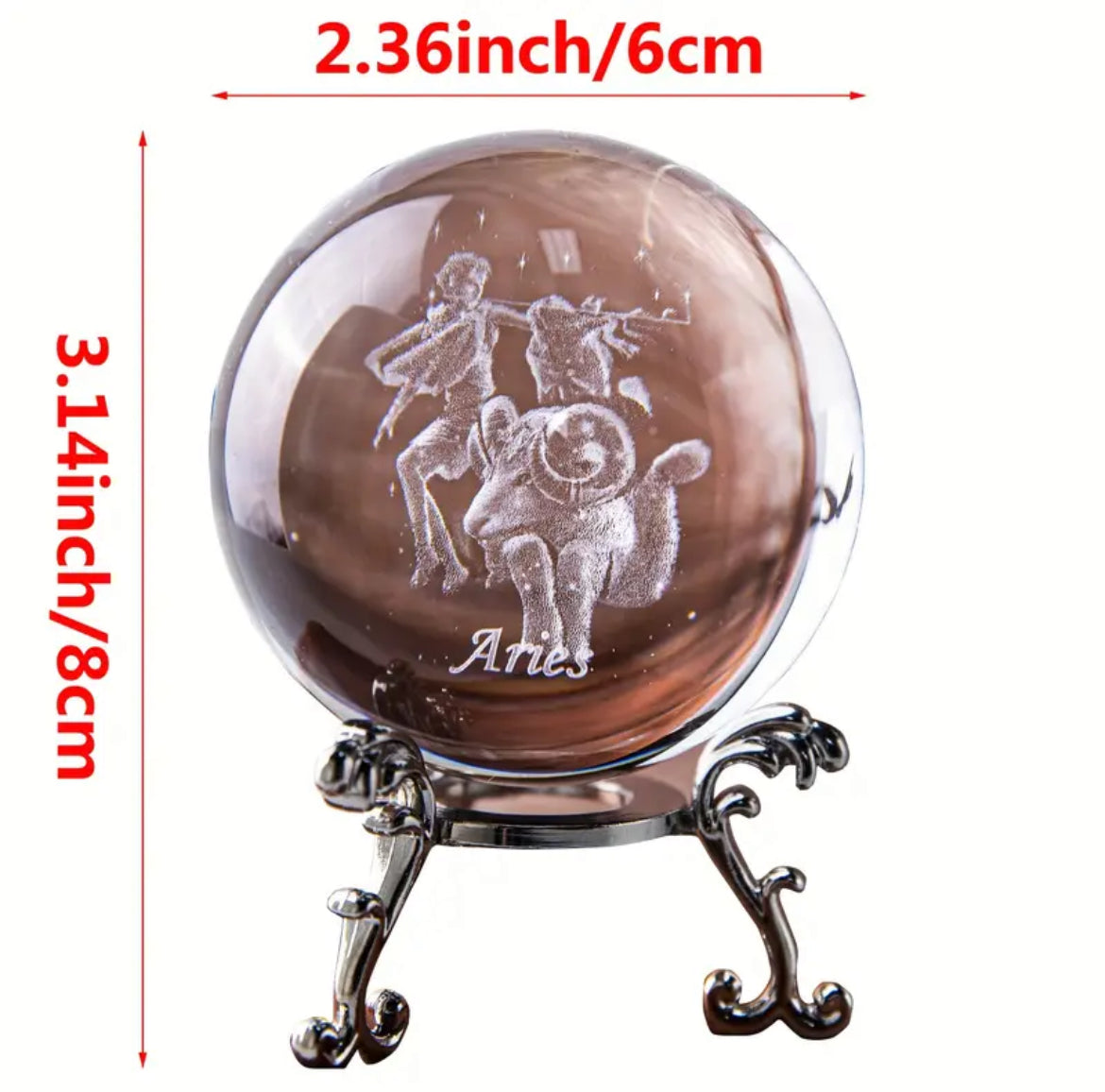 Aries - Zodiac Crystal Ball Home Decoration