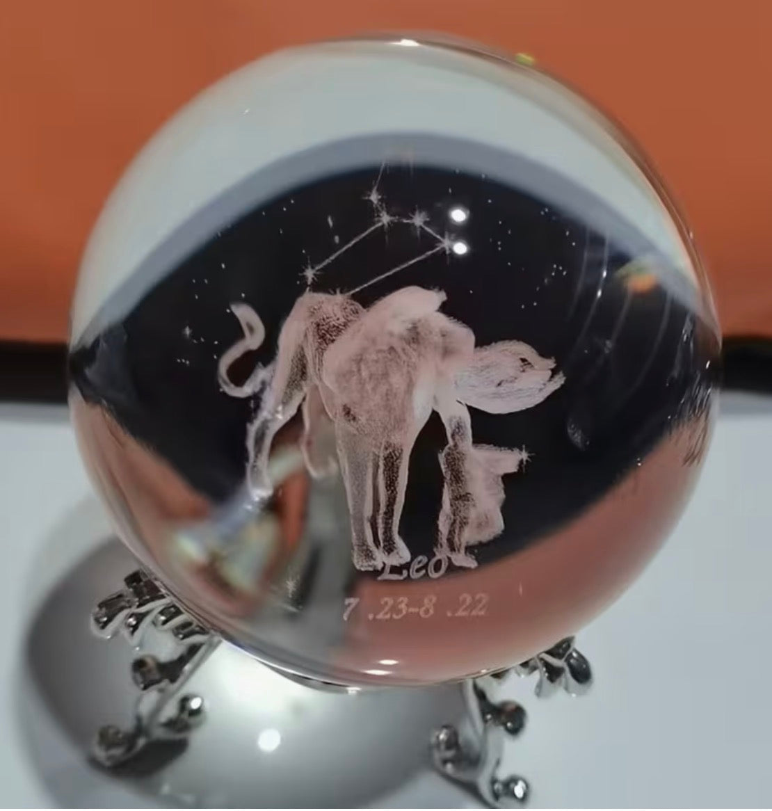 Leo - Zodiac Crystal Ball Home Decoration