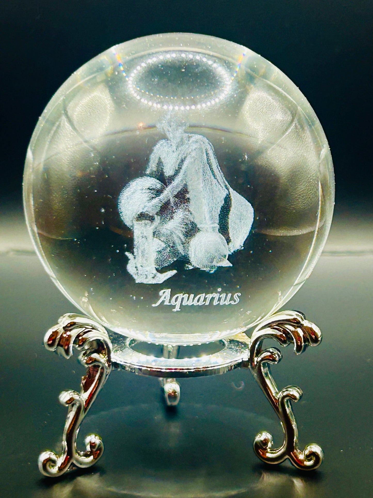 Aquarius - Zodiac Crystal Ball Home Decoration.