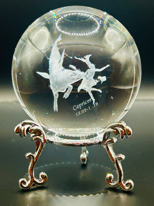 Capricorn - Zodiac Crystal Ball Home Decoration